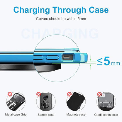20W Fast Wireless Charger Pad,Wireless Phone Charging Station Compatible with iPhone 16/15/14/13/12/11/SE/X/AirPods,Fast Charge for Samsung Galaxy S25/S24/S23/S22/Note/Buds/Buds +,Pixel,LG G8/7