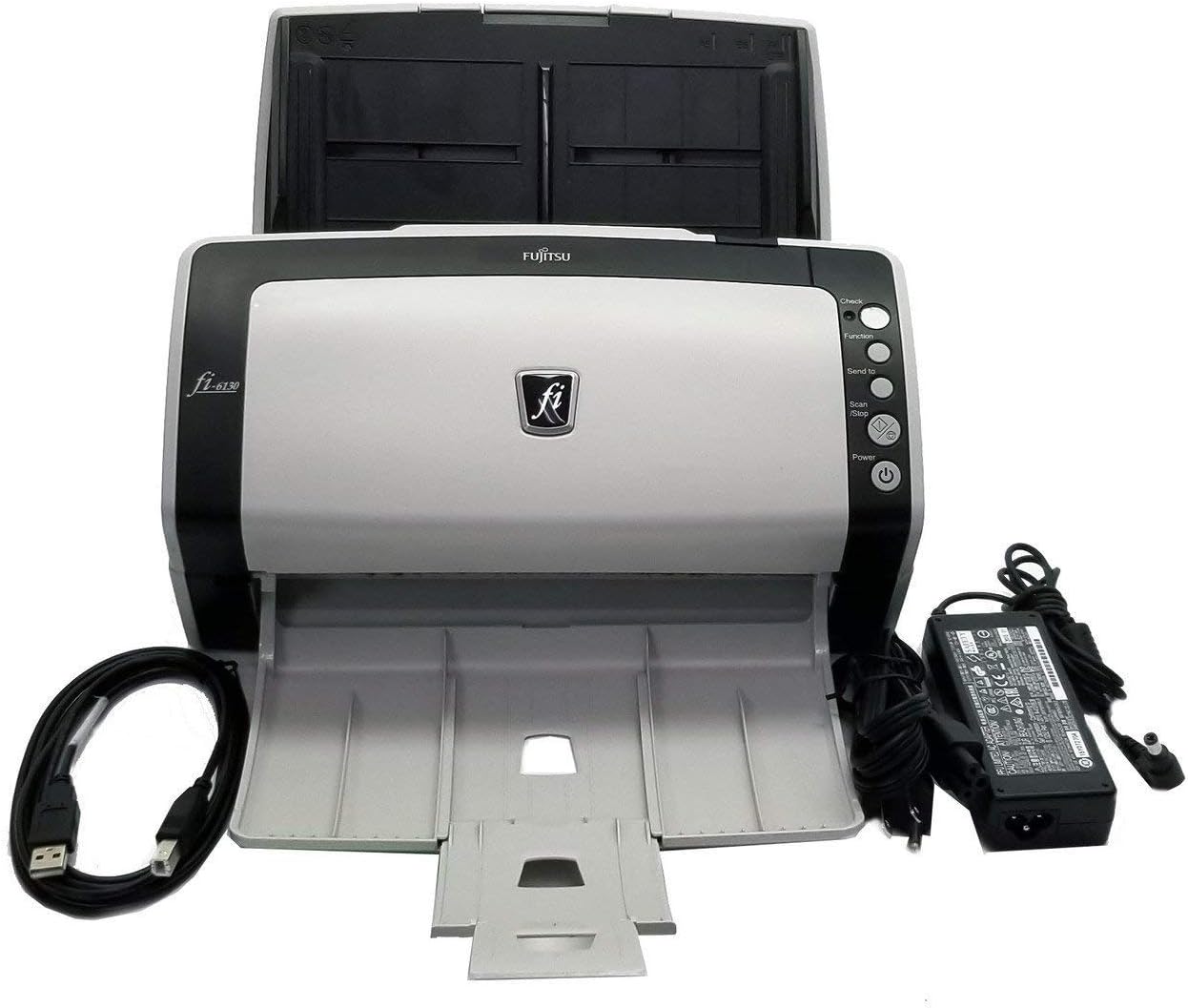 Fujitsu fi-6130 Sheetfed Scanner - 24 bit Color - 8 bit Grayscale - 600 dpi Optical - USB - Energy Star Compliance (Renewed) | Duplex Adf, 50-Sheet Adf, 600 Dpi Optical, 8-Bit Grayscale, Energy Star Compliant