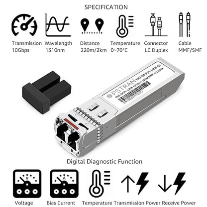 OPSTRAN 10GBASE-LRM SFP+ Optical Transceiver Module Compatible with Dell 430-4909 1310nm 220m DDM Duplex LC MMF