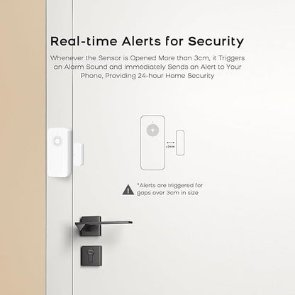 Clouree Security Window and Door Alarm Sensor, Wireless Sensor Door Window Burglar Alarm Door Chimes When Door Opens 5-Level Volume Control Wireless Easy Installation for Home, Garage