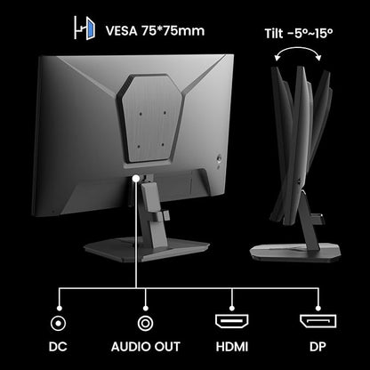 SANSUI 24 Inch Gaming Monitor 180Hz, DP 1.4 & HDMI 2.0 Ports High Refresh Rate Computer Monitor, Racing FPS RTS Modes, 1ms Response Time 110% sRGB (ES-G24F4, HDMI Cable Included)