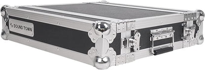 Sound Town 2U PA/DJ Rack/Road Case, 2-Space, with 16” Rackable Depth, Plywood, Metal Ball Corners - Pro Tour Grade (STRC-2U)