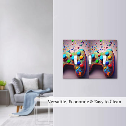 Bvtewkhz Videos Game Controller 3 Gang Triple Toggle Decorative Light Switch Covers Electrical Faceplate Switchplates for Bathroom Kitchen Home