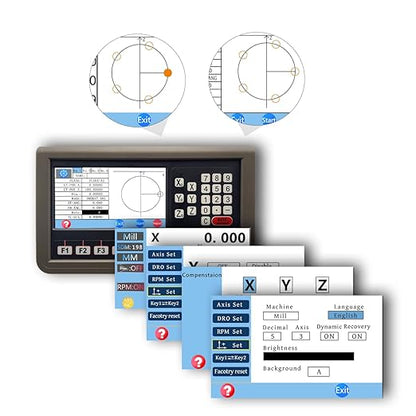3 Axis DRO Digital Readout Magnetic Scale DRO Display Kit CNC Milling Lathe,DIY Travel Length