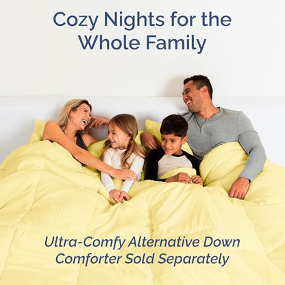 Full XL Bed Sheet Set - 4 Piece Extra Long Extended Full XL Sheets - Soft, Breathable & Cooling - Fits 8" to 16" Mattress w/ Deep Pockets - 54" x 80" - Easy-Fit, Wrinkle and Fade Resistant - Yellow