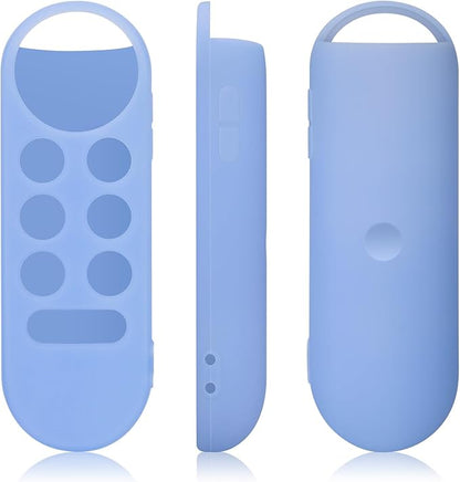 2PC Cover-Case-for-Chromecast-Google-TV-Remote, Glow-in-The-Dark Silicone Sleeve Skin for Google Chromecast 4K/HD (Green + Blue)