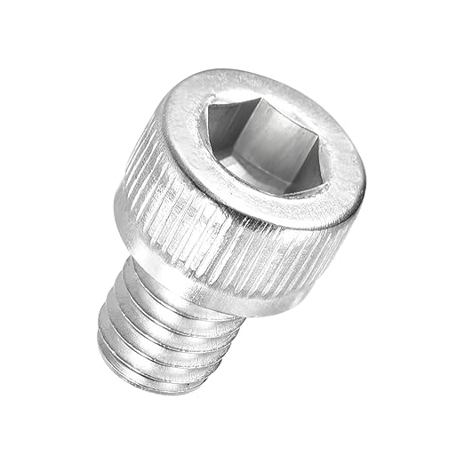 Kozelo 40pcs Socket Head Cap Screws - [M6-1 x 8mm] 304 Stainless Steel Allen Socket Drive for Electrical Motor 3D Printing Fan Engine Replacement Use, Silver