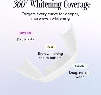 Boca Bella Teeth Whitening U-Wraps – 10 Treatments – 15% Hydrogen Peroxide, Enamel-Safe, No Harsh Sensitivity – Patented Strip Design with Aloe, Calendula & Peppermint – Fast, Even Whitening