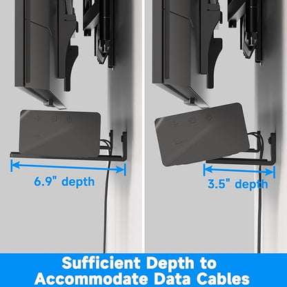 suptek Universal Soundbar Wall Mount Shelf – Wall Mount Bracket for Sony, Samsung, Vizio, LG, Sonos Sound Bars – Under TV Mounting, Space-Saving Design (SBR001GDLB)