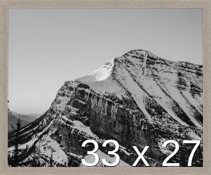 Frame It Easy 33 x 27 Rustic Gray Wood Frame (Derby)