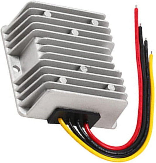 QJFCare DC Converter Voltage Reducer 36V 48V Step Down to 24V 20A 480W, Waterproof Big-Size Voltage Reducer, High-Power DC/DC Power Supply Module Buck Transformer, for Golf Cart, forklifts, Car