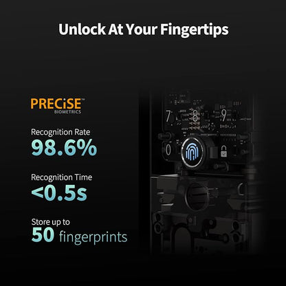 Aqara Smart Lock U100, Fingerprint Keyless Entry Door Lock with Apple Home Key, Touchscreen Keypad, Smart Electronic Deadbolt, IP65 Weatherproof, Supports Apple HomeKit, Alexa, Google, IFTTT, Silver