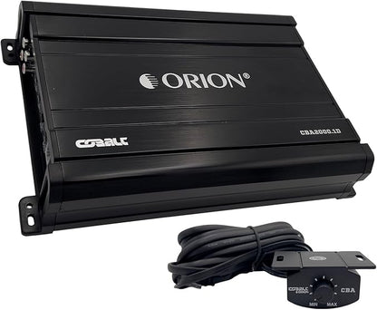 Orion Cobalt CBA2000.1D Monoblock 1-Channel Class D Amplifier for Car Subwoofer, 2000W MAX, 1/2/4 Ohm Stable, Adjustable Low Pass with Bass Boost, MOSFET Power Supply, Bass Knob Included