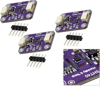SHT40 SHT41 SHT45 Temperature and Humidity Sensor Module 3.3-5V I2C for Air Conditioners and Automation Controls(SHT41)