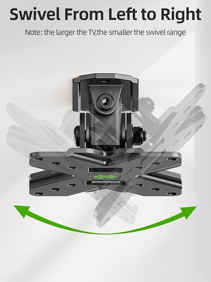 USX MOUNT Small TV Wall Mount Monitor Bracket | RV TV Mount | with Swivel and Tilt VESA Wall Mount for 10-26 27 32 inch LED OLED TVs and Monitors - VESA Size Up to 100x100mm and 22lb Capacity-XMS002