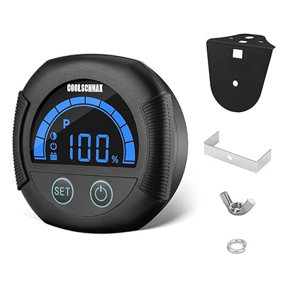 COOLSCHMAX 12V 24V 48V 60V 84V Battery Voltmeter Ultra Bright Sunlight Readable Display, IP67 Waterproof, Voltage Alarm Buzzer Offline Memory for Lithium, LiFePO4, Lead-Acid Batteries