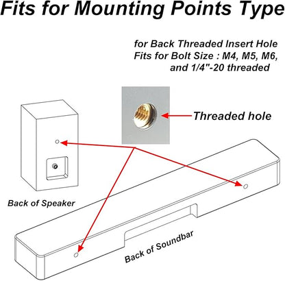 Vdsvksd Wall Mount for Samsung, Sony, Vizio, Roku Speakers - Rear, Satellite, Surround Sound & Bookshelf Speakers