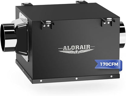 ALORAIR 4 Inch Inline Bathroom Exhaust Fan – Ultra Quiet 170 CFM Ventilation Fan for Bathroom, Attic, Kitchen, Garage, Laundry Room – Durable, Easy to Install, Powerful Airflow