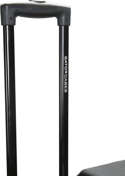 Gator Cases Pro Series 19" Depth 8U Rolling Rack Case with Recessed Wheels, Black