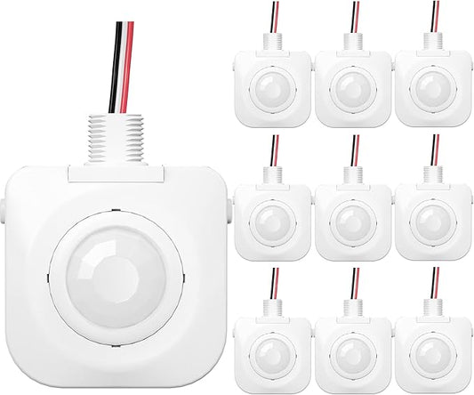 Everelectrix Single Pack Ceiling Occupancy Motion Sensor, Passive Infrared Technology, High Bay Fixture Mount 360 Degree, Hard-Wired, 120-277 VAC, Commercial, Industrial Grade Occupancy Sensor