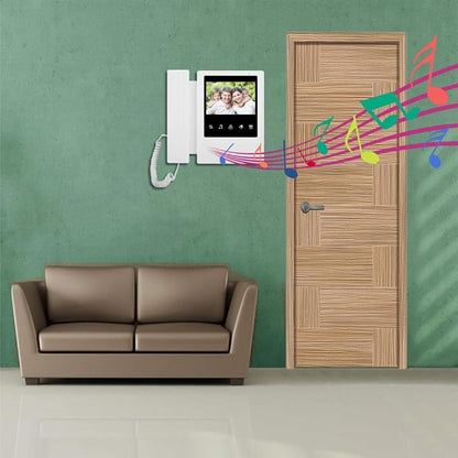 AMOCAM Video Door Phone System, 4.3 Inches Touch Monitor Wired Video Intercom Doorbell Kits, IR Night Vision Camera Door Intercom, Doorphone Telephone Style Indoor Outdoor for Home Villa