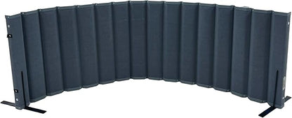 Versare VersiPanel Acoustical Partition Wall - Sound Panel Classroom Office Room Divider, Flexible Arrangement, Easy Roll-up Storage (Blue, 8' Wide x 30" Tall)