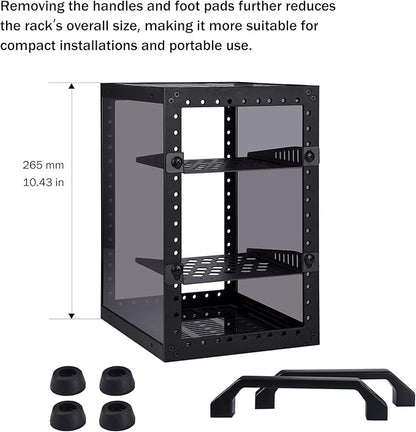 GeeekPi DeskPi RackMate TT Mini Server Cabinet for Mini PC, Network, Servers, Audio, and Video Equipment