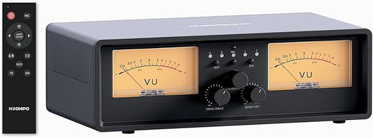 ET30 VU Meter Amplifier Speaker Selector Switch Box, 2 in 2 Out Vintage Switcher, with DB Panel Display for Stereo Class A, B, AB, D