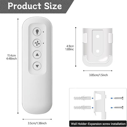 99813 Ceiling Fan Remote Control for Hunter Fan Remote Replacement 3-Speed and Light Dimmer with Wall Bracket,Replace Hunter 99770 99392 99118 99123 99188