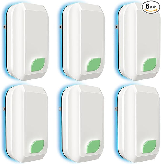 PVACG 6Pack Plug In Ionic Air Purifier,Negative Ion Air Purifier for Home Portable Plug-In Air Ionizers for Smoke, Pets Smell Quiet Mini Air Freshener for Home, Bedroom, Office, Living Room (6)