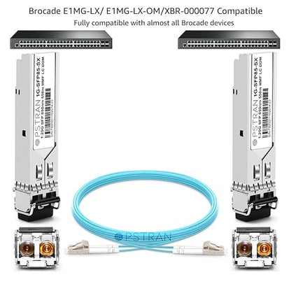 OPSTRAN 1000BASE-SX SFP Optical Transceiver Module Compatible with Brocade E1MTG-SX E1MG-SX-OM XBR-000075 XBR-000076 850nm 550m DDM Duplex LC MMF 4pcs/Pack