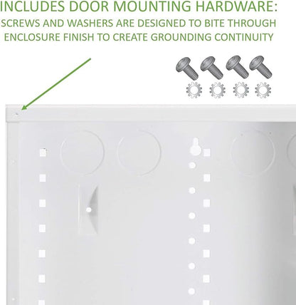 On-Q 42" Structured Media Enclosure with Hinged Cover Lock, 20 Gauge CRS, Versatile Mounting