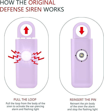 Thopeb–The Original Personal Safety Alarm for Women Self Defense – Elders & Kids Self Defense Keychain Siren – 135dB Loud Siren Bird Sound – Cute Key Chains Protection (Purple)
