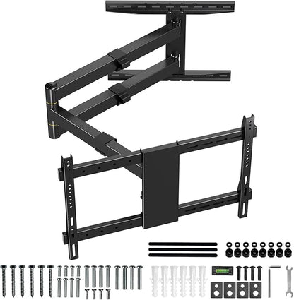 47” Extra Long Arm TV Wall Mount for 37-80 Inch TV, Full Motion Corner TV Mount with Extension Articulating Arm Swivel and Tilt, Max VESA 600x400mm, Fits 16" 18" Studs Up to 99 lbs