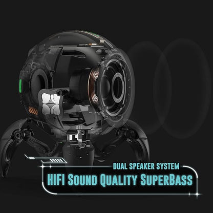 GravaStar Mars Pro Bluetooth Speaker, Deep Bass Loud Stereo Sound, 15H Playtime, 6 RGB Lights, Dual Pairing, Portable for Home, Outdoors, Party, Camping, Home, Gifts
