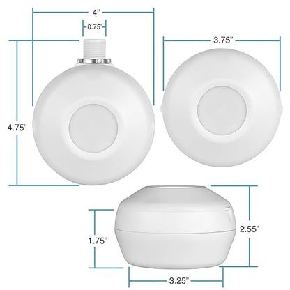 ENERLITES High Bay 360 Degree PIR Line Voltage Ceiling Occupancy Motion Sensor w/Daylight Harvesting Dimming, 1200-2800 sq. ft. Coverage, 120-277VAC, Commercial/Industrial, UL Listed, MPC-50HD, White