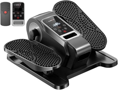 Under Desk Elliptical Machine, Electric Seated Pedal Exerciser, Min Leg Exerciser with Remoter, 12 Level Speeds, Forward & Reverse Direction, Manual & Auto Mode for Home Office
