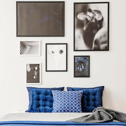 TKYGU 12x15 Picture Frame Black Set of 3,Wooden Frame 12x15 Wall Gallery Poster Photo frame with Durable Shatter Resistant Plexiglass for Wall Mounting Family -friend- wedding best gift