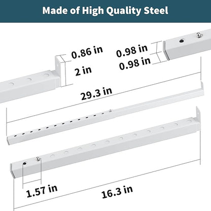 ZhouDaShu Adjustable Window Security Bars (Steel), Window Locks Bars Inside for Prevent Burglary, Window Stoppers for Vertical/Sliding Windows, Window Safety Bars Extends from 16.3-29.3 in(4 pcs)
