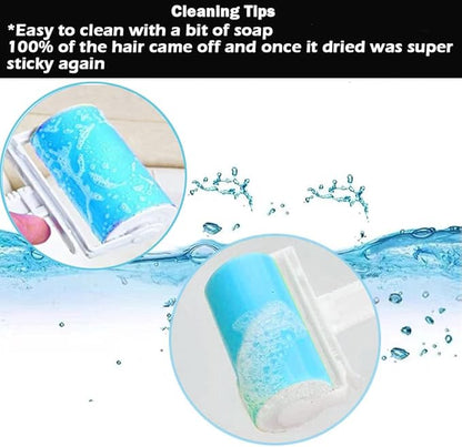 Lint Roller 5 Pack, Reusable Washable Lint Roller Sticky Gel Lint Remover Pet Hair Remover Cleaner for Clothes, Travel Essentials Household Use, Include Large Small Size