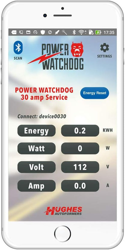 Power Watchdog PWD30, Bluetooth Surge Protector, 30 Amp, Portable, 14 Inch