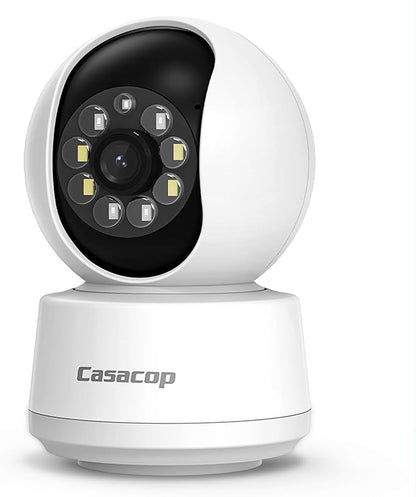 Smart Security Camera, 1080p Home Security Camera, Pan & Tilt 2.4Ghz Indoor IP Camera, with Person, Vehicle, Animal Detection, Phone App 2-Way Audio, Compatible with Alexa and Google Assistant