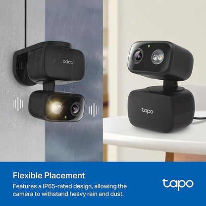 Tapo 1080p Pan/Tilt Indoor/Outdoor Security Camera – Free Person/Baby Cry Detect & Motion Track, 360° View, Color Night Vision, SD/Cloud Storage, Works w/Alexa & Google Home HybridCam 360