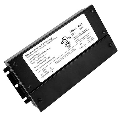 HitLights 200W Dimmable LED Driver, Electronic Transformer, 120V AC to 24V DC Power Supply for LED Strip Light, IP66 Rated, Dimming with TRIAC, 0-10V, 1-10V, Potentiometer, 10V PWM, UL Listed, Class 2