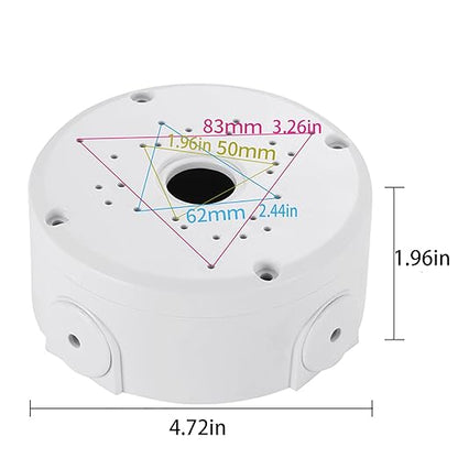 Universal Bullet Security Camera Junction Box Mount Bracket Plastic Rainproof Junction Box Mount Bracket for IP Camera Electric Enclosure, Indoor/Outdoor Wall Cable Junction Base Boxes (1 Pack)