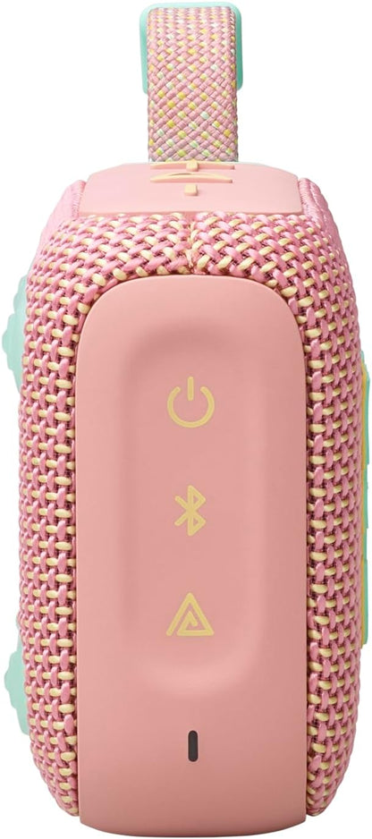 JBL Go 4 - Ultra-Portable, Waterproof and Dustproof Bluetooth Speaker, Big JBL Pro Sound with Punchy bass, 7-Hour Built-in Battery, Made in Part with Recycled Materials (Pink)