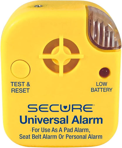 Secure Bed Alarm for Elderly Adults - 12" x 30" Pressure Sensor Pad, 80 dB Caregiver Alert with Holder, 9V Battery - Fall Prevention, Dementia Patient Monitoring, Motion Sensor for Seniors