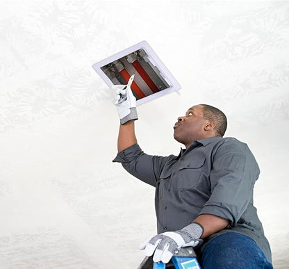 Suteck Plastic Access Panel for Drywall Ceiling 6 x 6 Inch Reinforced Plumbing Wall Access Doors Removable Hinged White