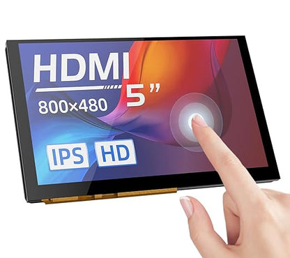 BIGTREETECH 5 inch HDMI Touch Screen Display 800x480, IPS 160° View Angle Monitor Compatible with Sovol-SV08 Raspberry-Pi 4B, 3B, Banana Pi, Windows 10 8 7
