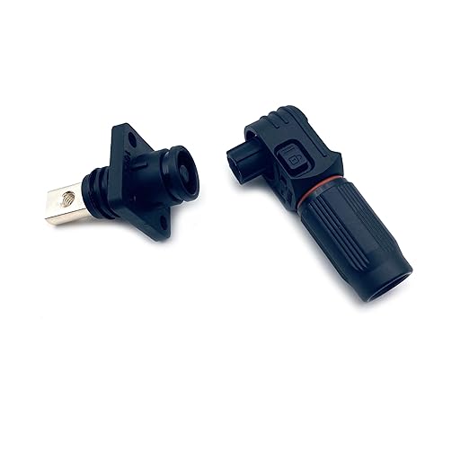 350A-450A 1500V Battery Energy Storage Connector, 120-185mm² High Current Connectors Quick Plug Terminal Black Right Angle Plug and Socket IP67 Waterproof Power Adapter Threaded Wiring